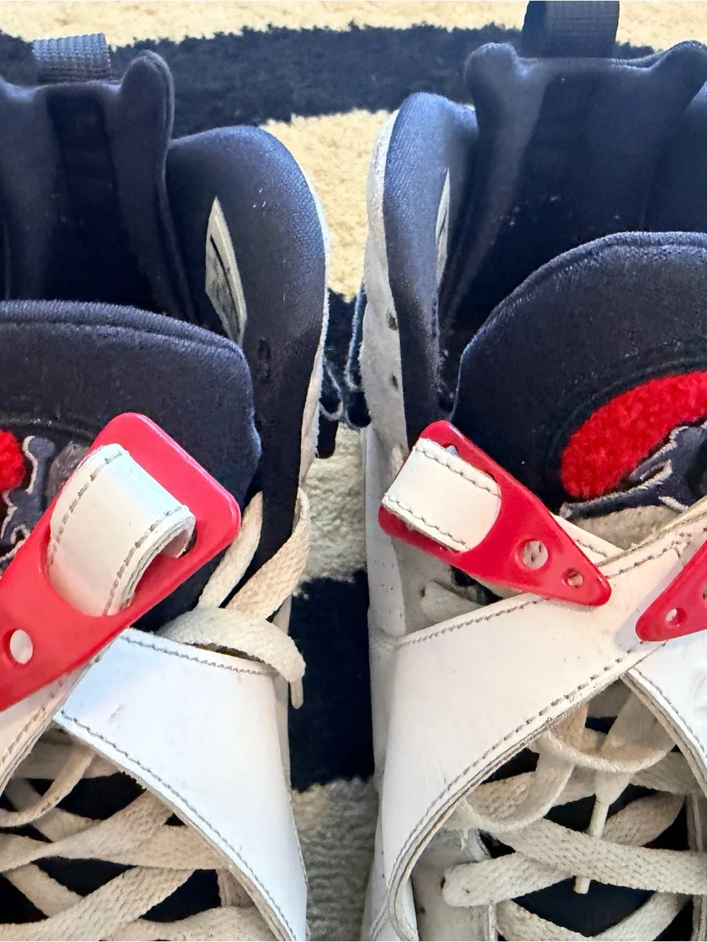 Jordan White Navy Red Retro Sneakers
